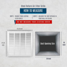Load image into Gallery viewer, Durable 20"x20" HVAC Air Filter Grill with MERV 8 Filter – Easy Installation