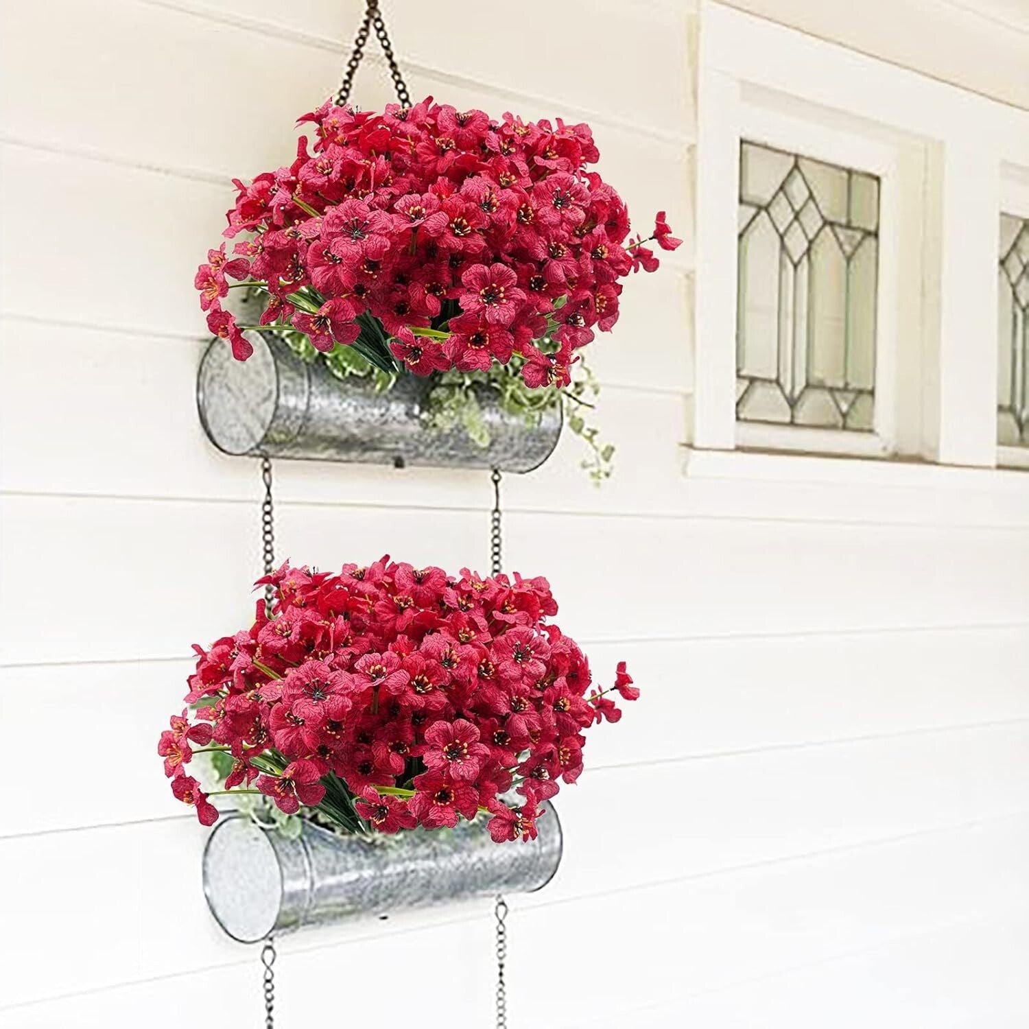 Eye-catching 72 Bundles of Rose Red Fake Flowers - Perfect for All Occasions