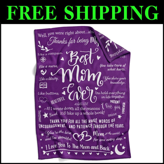 Vibrant Polyester Fleece Blanket for Moms - 70" L x 50" W, Heartfelt Gift Idea