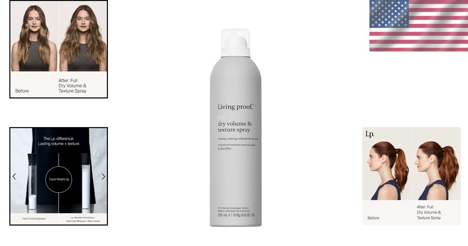 Full Dry Volume & Texture Spray - Mint Scented Heat Protector for Fine Hair