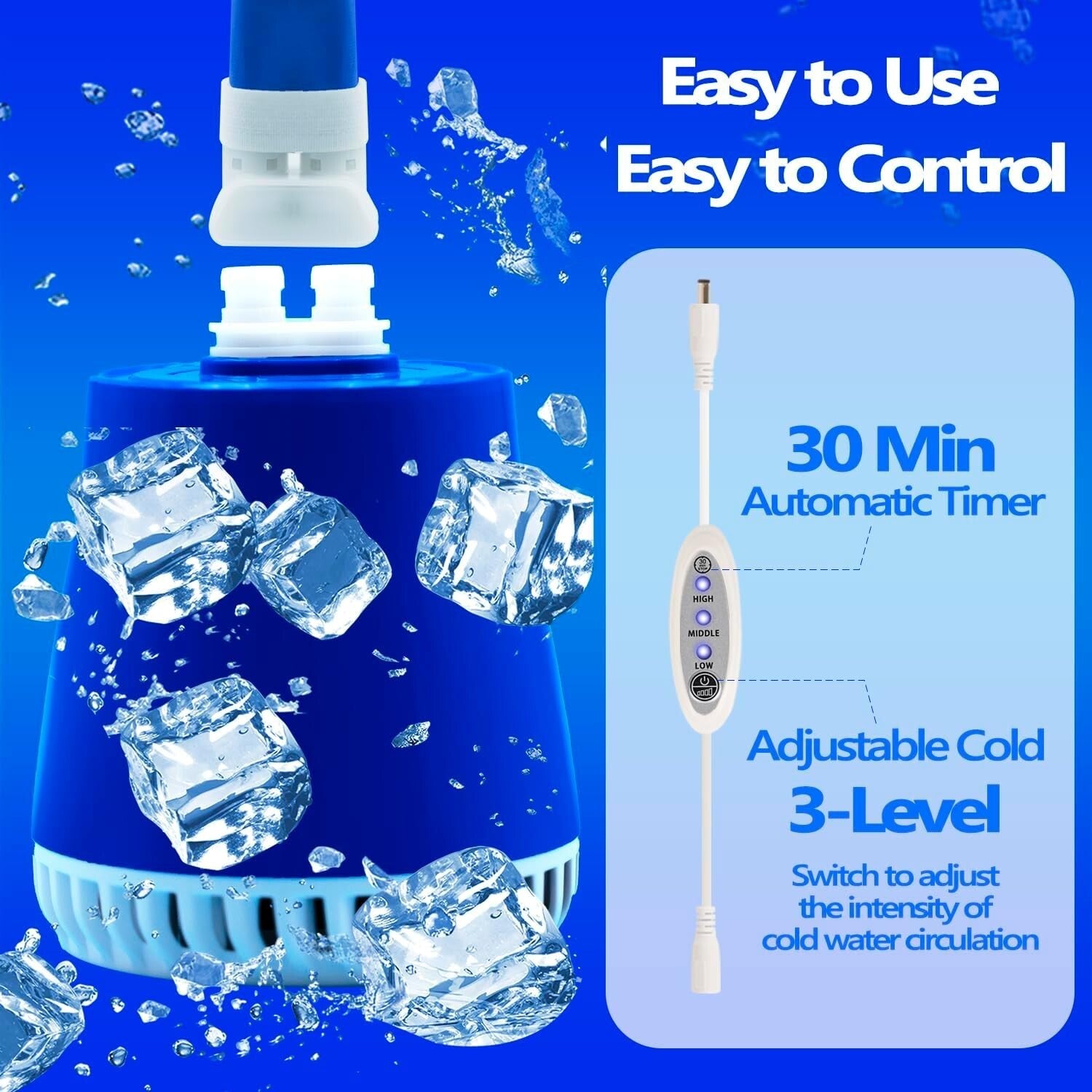 Effortless Cold Therapy for Knee Recovery - Portable Ice Machine with Warranty