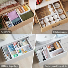 Load image into Gallery viewer, Expandable 10 Pack Drawer Dividers 4" High for Versatile Organizing Solutions