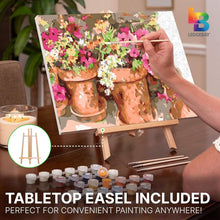 Load image into Gallery viewer, Complete Adult Paint by Numbers Set with Easel - Sweet Petunias 16x20