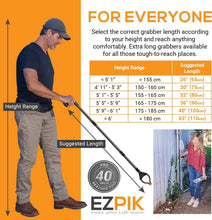 Load image into Gallery viewer, Lightweight 40-Inch Grabber Tool with Rotating Head for Safe Pickup - 2 Pack