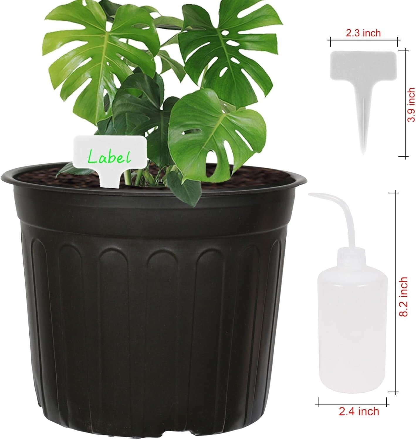 Versatile 3 Gallon Plant Containers with Labels - Ideal for Seedlings & Cuttings