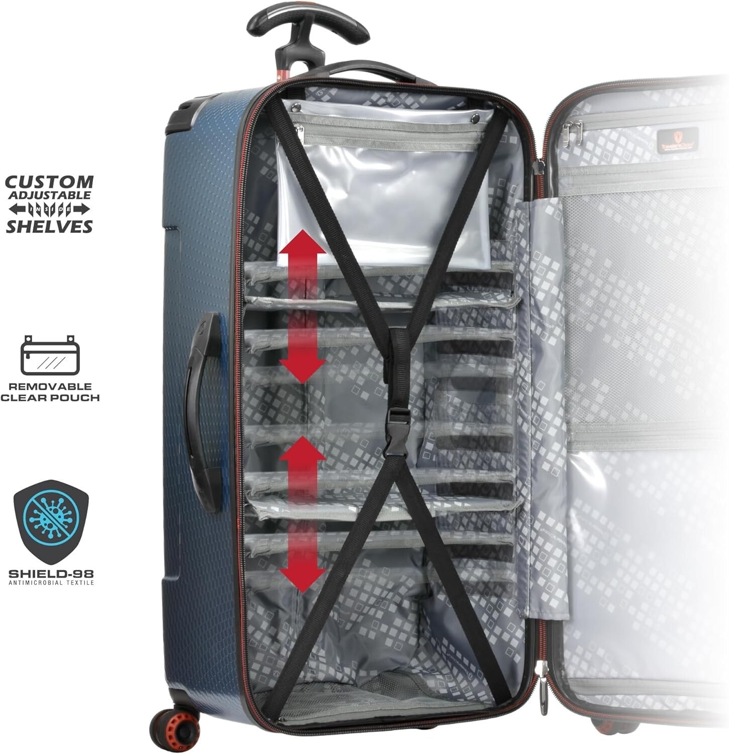 Durable 30" Hardside Luggage with 8 Spinner Wheels - TSA Compliant Travel Expert