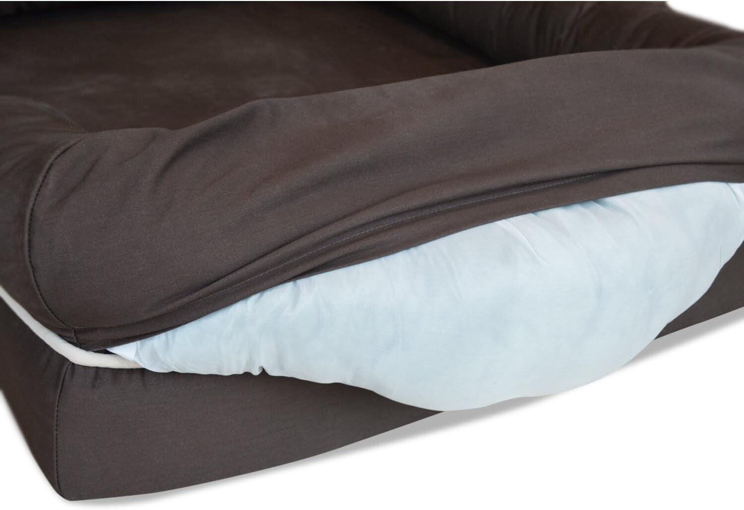 Large Orthopedic Dog Bed with Bolster - Machine Washable Cover, YKK Zippers