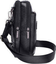 Load image into Gallery viewer, Compact Leather Messenger Bag with Multiple Pockets - Ideal for Travel &amp; Work