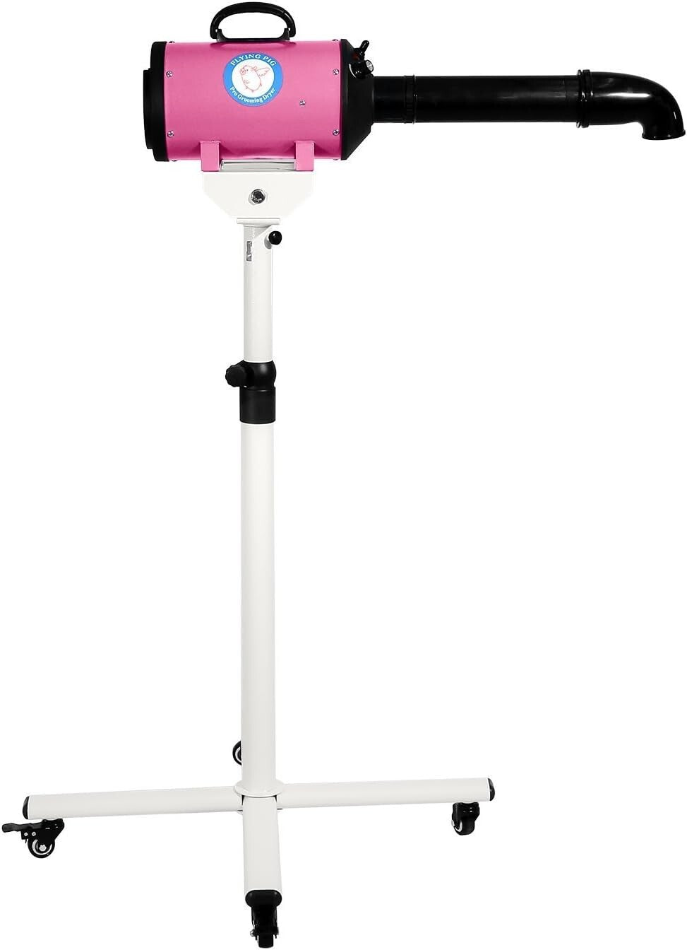 Flying Pig High Velocity Pet Grooming Dryer - Adjustable Stand & Heat Control