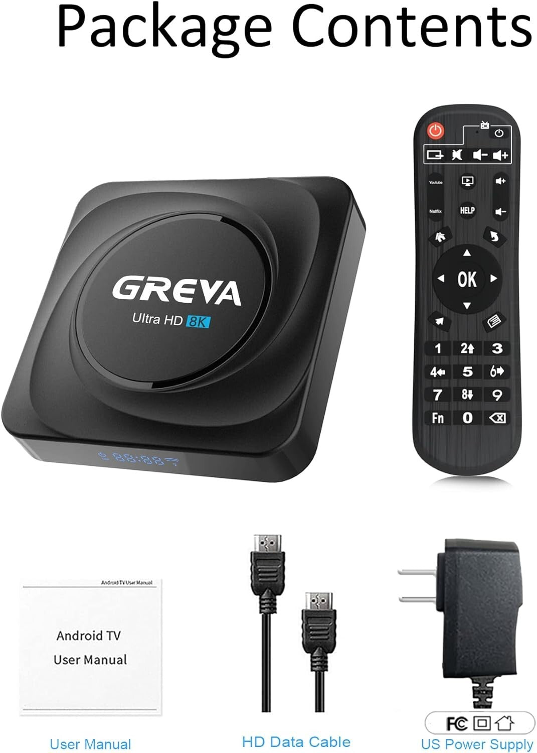 8GB RAM Android TV Box - 8K Streaming with Gigabit Ethernet & Remote Control