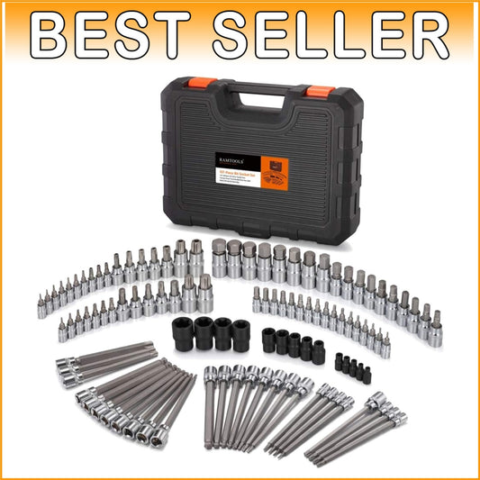 Expert-Grade Chrome Vanadium Torx Socket Set - 107-Piece All-in-One Collection