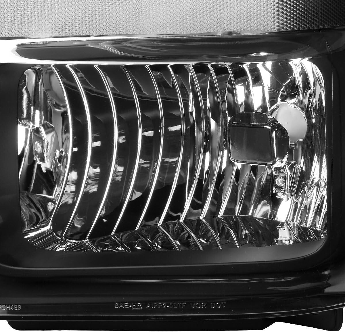 Direct Fit Black Clear Halogen Headlights for 2008-2010 Super Duty Trucks