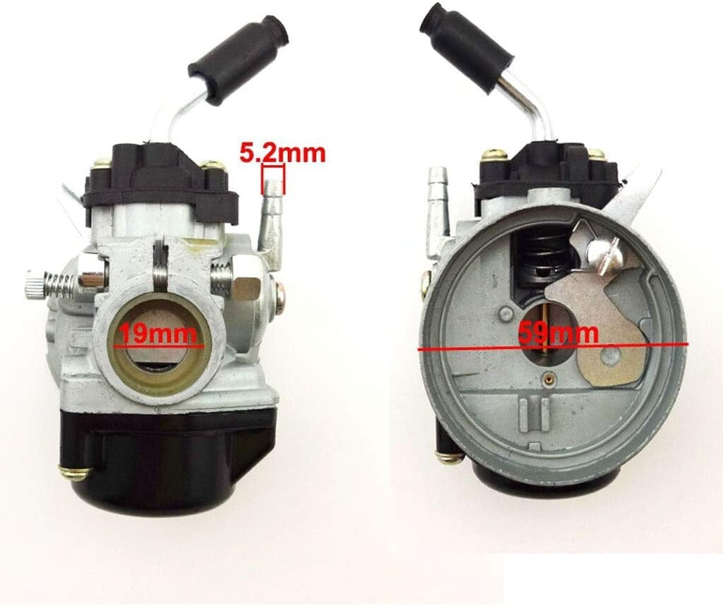 Motorized Bicycle Racing Carburetor & Blue Grip Kit - 50cc to 80cc Compatibility