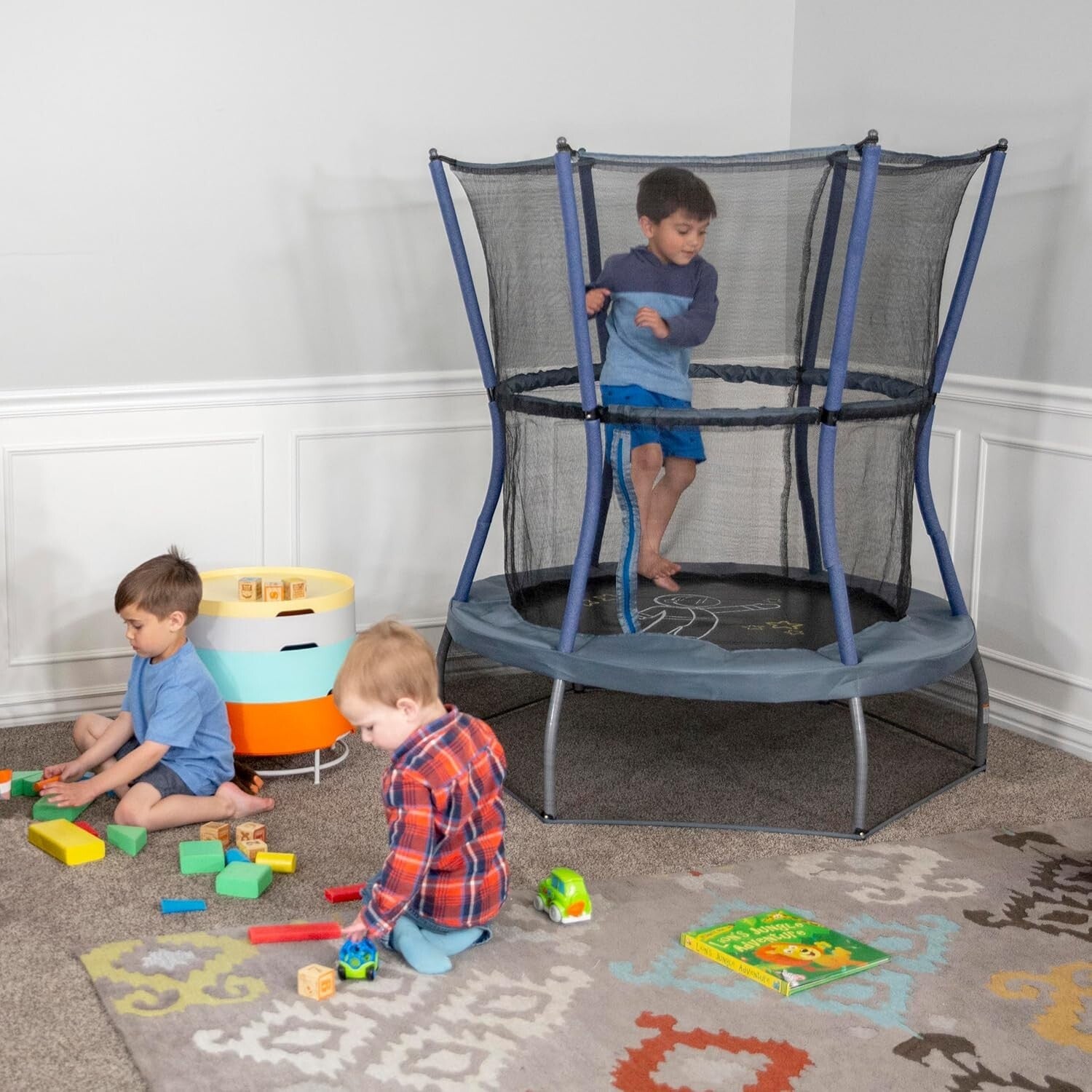 Interactive Kids Mini Trampoline with Foam Pad - Perfect for Imaginative Play