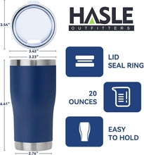 Load image into Gallery viewer, BPA-Free 20 oz Navy Blue Tumblers - 6 Pack Stainless Steel for Travel &amp; Home Use