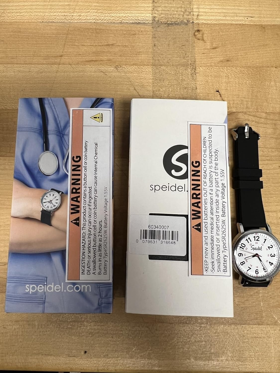 Scrub Watch for Medical Professionals - Easy Read Face, Military Time, Colors