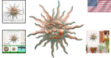Load image into Gallery viewer, Lightweight 30-Inch Decorative Metal Sun - Easy Install for Indoor &amp; Outdoor Use