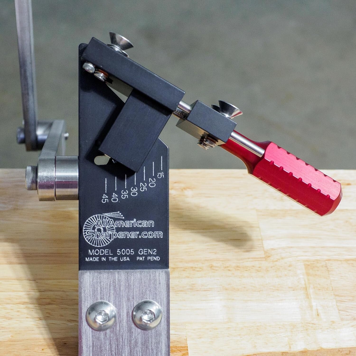 Stainless Steel Lawn Mower Blade Sharpener - Adjustable & Lightweight Design