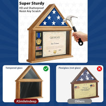 Load image into Gallery viewer, Veteran Honor Flag Display Box with Certificate Holder - Wall Mount or Tabletop