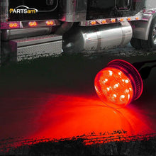 Load image into Gallery viewer, Set of 10 Waterproof 2-Inch Round Red LED Marker Lights for Trailers &amp; Trucks