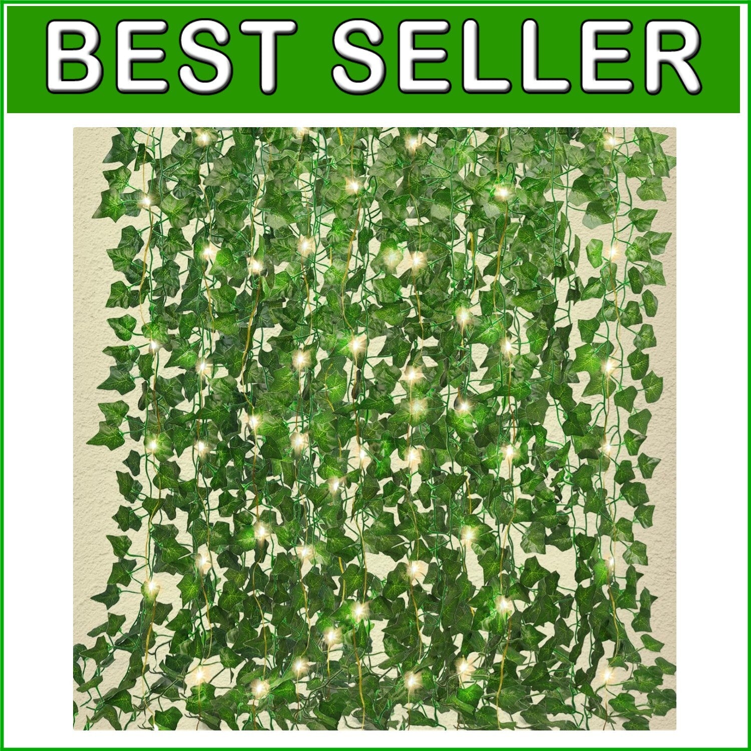 Enchanting Hanging Ivy Vines with LED Lights - 36 Pack for Indoor & Outdoor Use