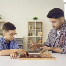 Load image into Gallery viewer, High-Quality 15" Wooden Magnetic Chess Set - Ideal Gift for Family Game Night