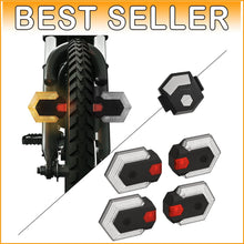 Load image into Gallery viewer, Waterproof Bicycle Tail Light with Remote-Control Turn Signals for Night Safety