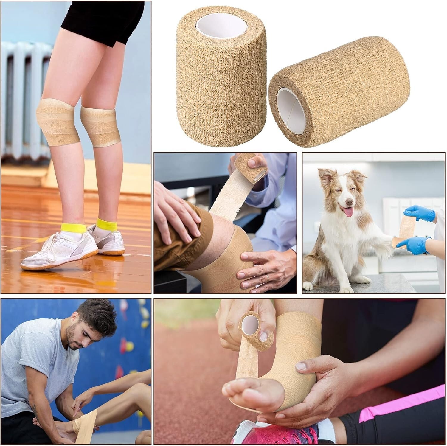 Cohesive Bandages 2" x 5 Yards - 96 Pack Elastic Support for Active Life