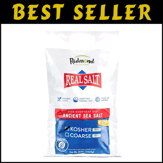 Ancient Sea Salt from Utah - 25lb Gluten-Free Bag with Unique Taste Experience