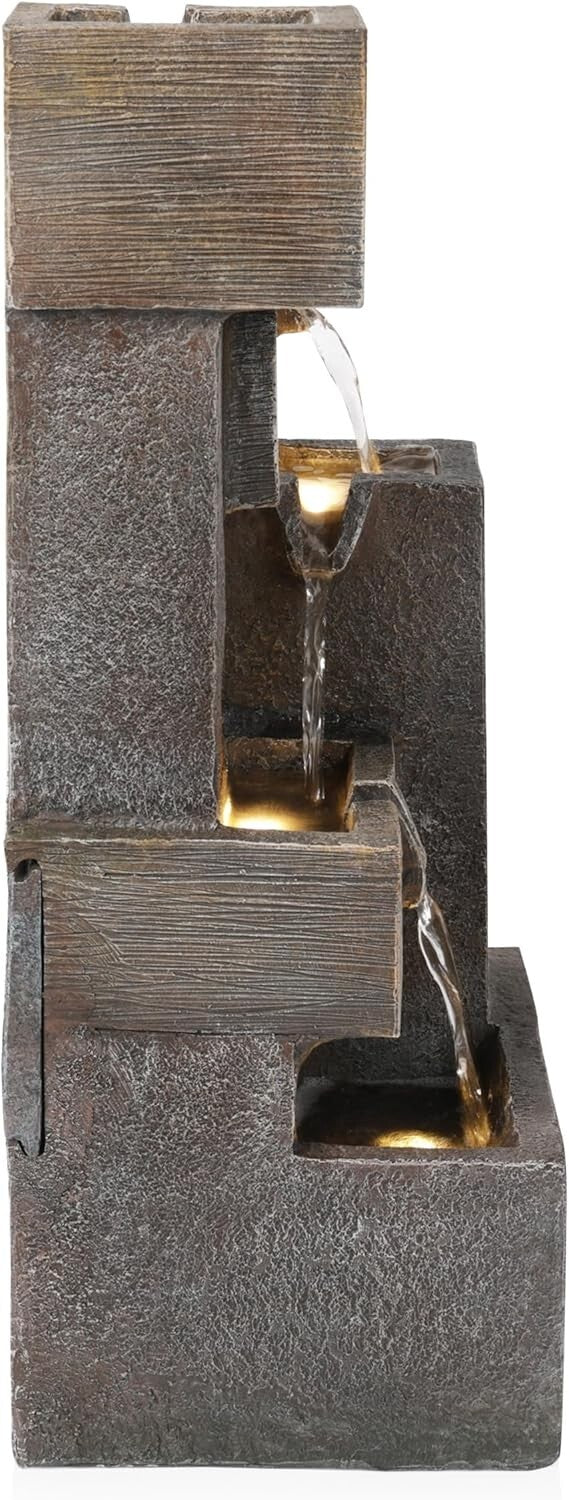 Durable 19" LED Illuminated Water Fountain – Perfect for Indoor & Outdoor Use