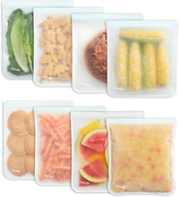 Load image into Gallery viewer, Durable 8-Pack Clear Reusable Gallon Bags | Airtight, Freezer Safe &amp; Versatile
