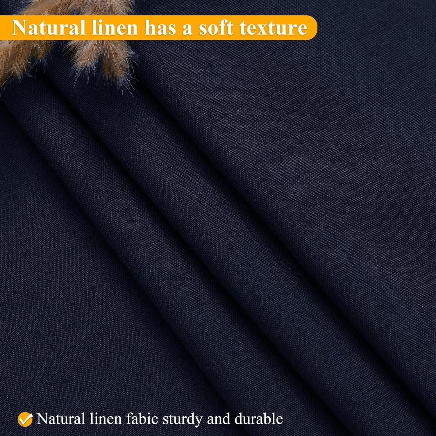 Elegant Navy Blue Shower Curtain with See-Through Top Window - Easy Installation