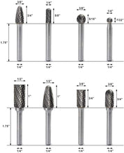 Load image into Gallery viewer, Compact 8-Piece Rotary Burr Set for Precision Engraving and Polishing Tasks