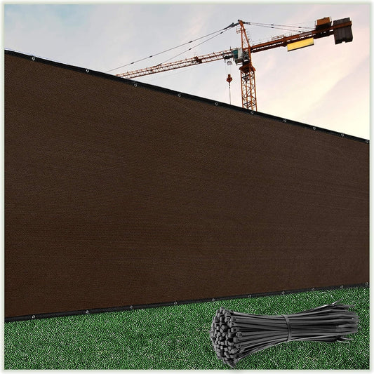 170 GSM 6' x 50' Brown Fence Privacy Screen - UV Resistant Mesh Shade Cover