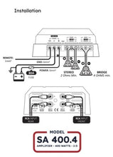 Load image into Gallery viewer, Compact 4-Channel Digital Car Audio Amplifier - 400W RMS with Crossover