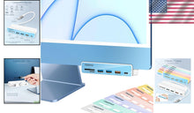 Load image into Gallery viewer, Compact 6-in-1 USB C Hub for iMac - Custom Color Panels &amp; Reliable Connectivity