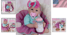 Load image into Gallery viewer, Handcrafted Reborn Baby Doll Girl - 18-Inch Soft Weighted Doll with Accessories