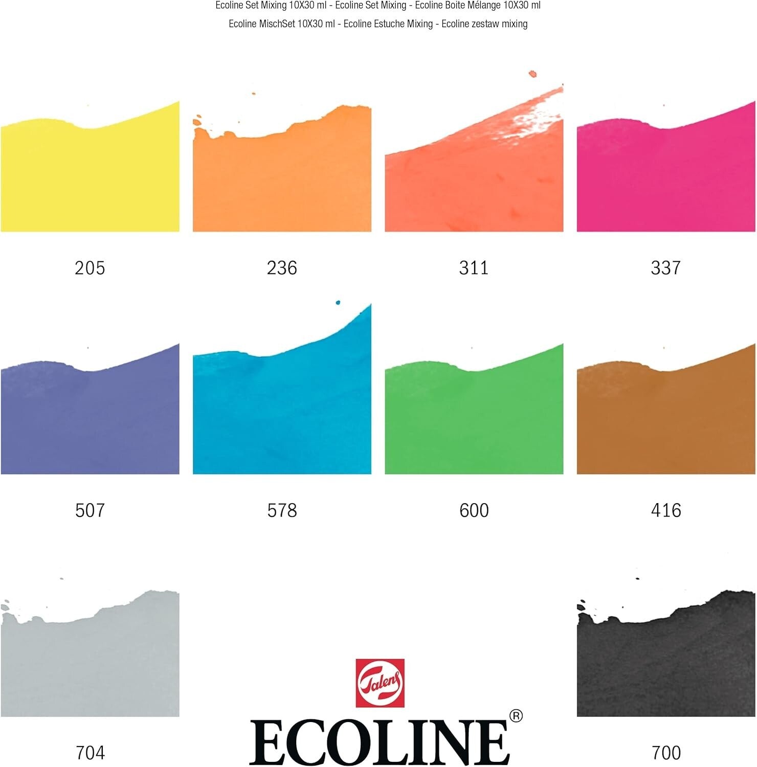 Versatile 10 x 30 ml Liquid Watercolor Painting Set - Waterproof & Brilliant