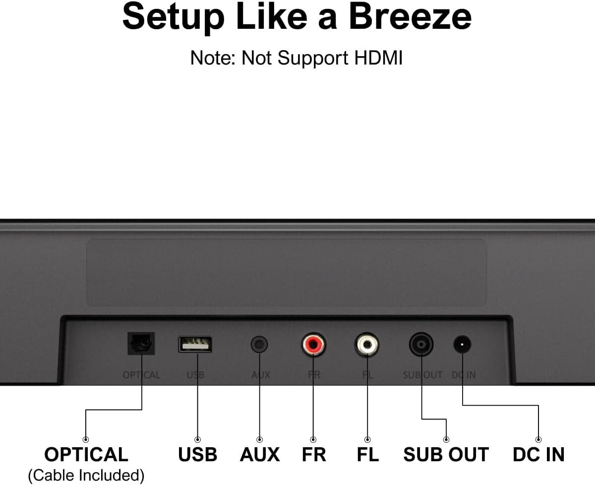 Premium 7.1ch Virtual Soundbar with 4 Adjustable Speakers for Enhanced Immersion