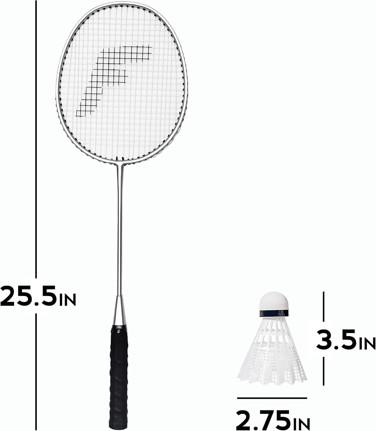 Family-Friendly Badminton Racket Set - Includes 4 Rackets & Shuttlecocks