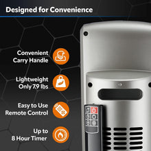 Load image into Gallery viewer, Elegant Digital Ceramic Tower Heater - Adjustable Thermostat &amp; Timer, 29 Inches