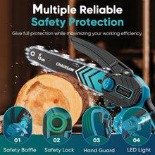 Load image into Gallery viewer, Lightweight Mini Chainsaw Kit - 6-Inch Cordless Power with Gloves and Goggles