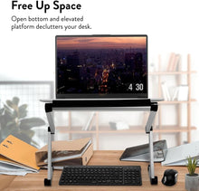 Load image into Gallery viewer, Portable 360-Degree Adjustable Reading Stand for Cookbooks &amp; Laptops - Silver