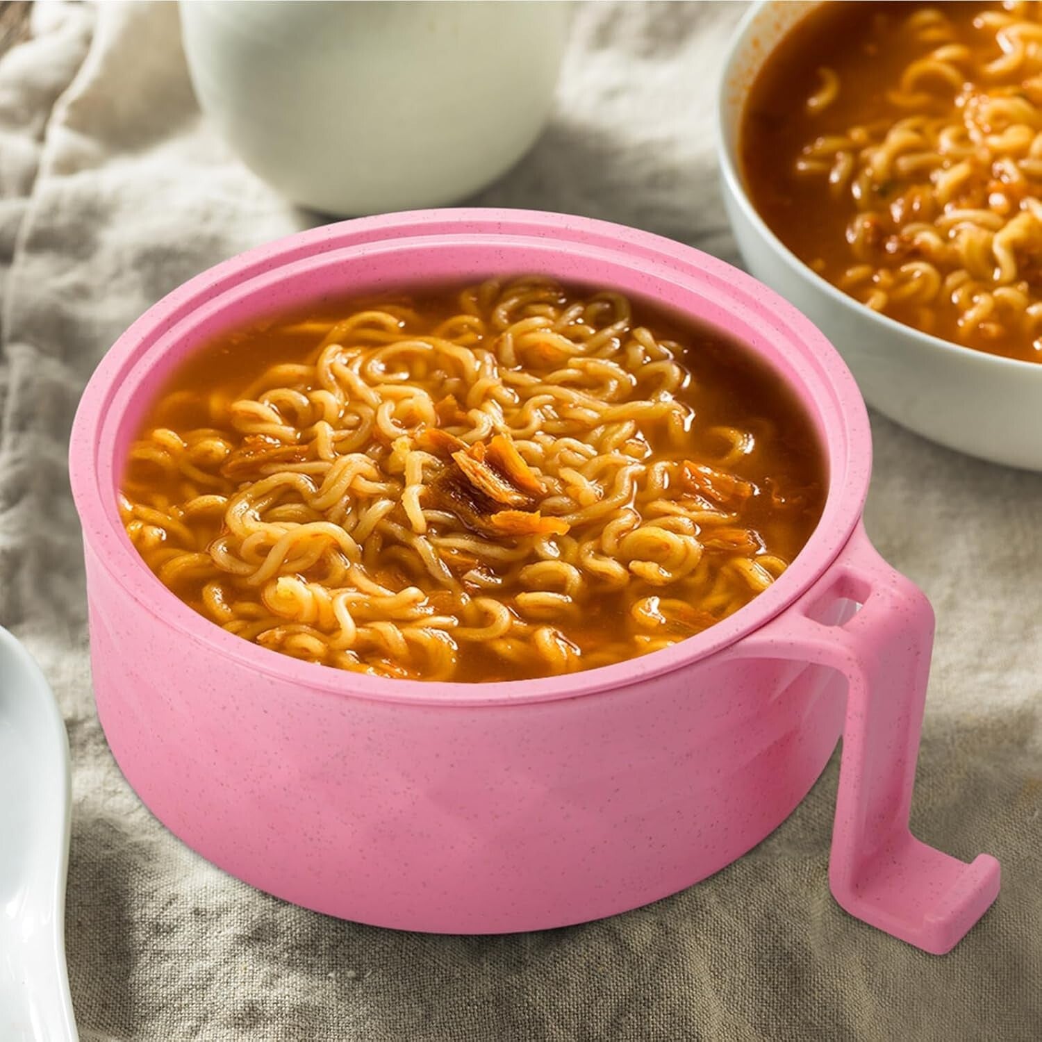 Chic 8-Piece Instant Noodle Bowl Set - Microwave-Friendly & Easy to Clean