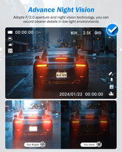 Load image into Gallery viewer, Advanced 2.5K Triple Car Dash Cam with IR Night Vision &amp; 24Hr Parking Guard