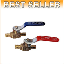 Load image into Gallery viewer, 20-Pack 1/2" PEX Brass Ball Valves Hot &amp; Cold for Reliable Plumbing Solutions