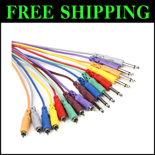 6.6ft 8-Channel Audio Snake Cable - TS Male to RCA Male for Professional Use