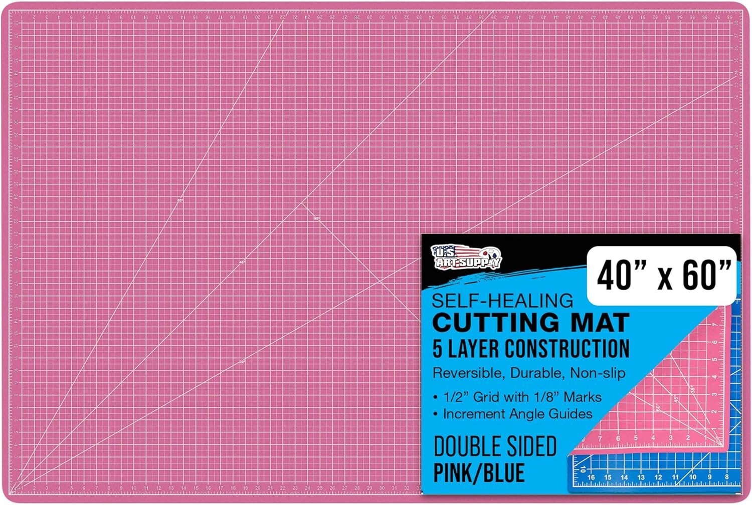 Durable Double-Sided Non-Slip 40" x 60" Mat for Sewing and Quilting Projects