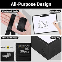 Load image into Gallery viewer, Elegant Black/White Gift Wrap Bags - 50 Count, Perfect for Parties and Retail