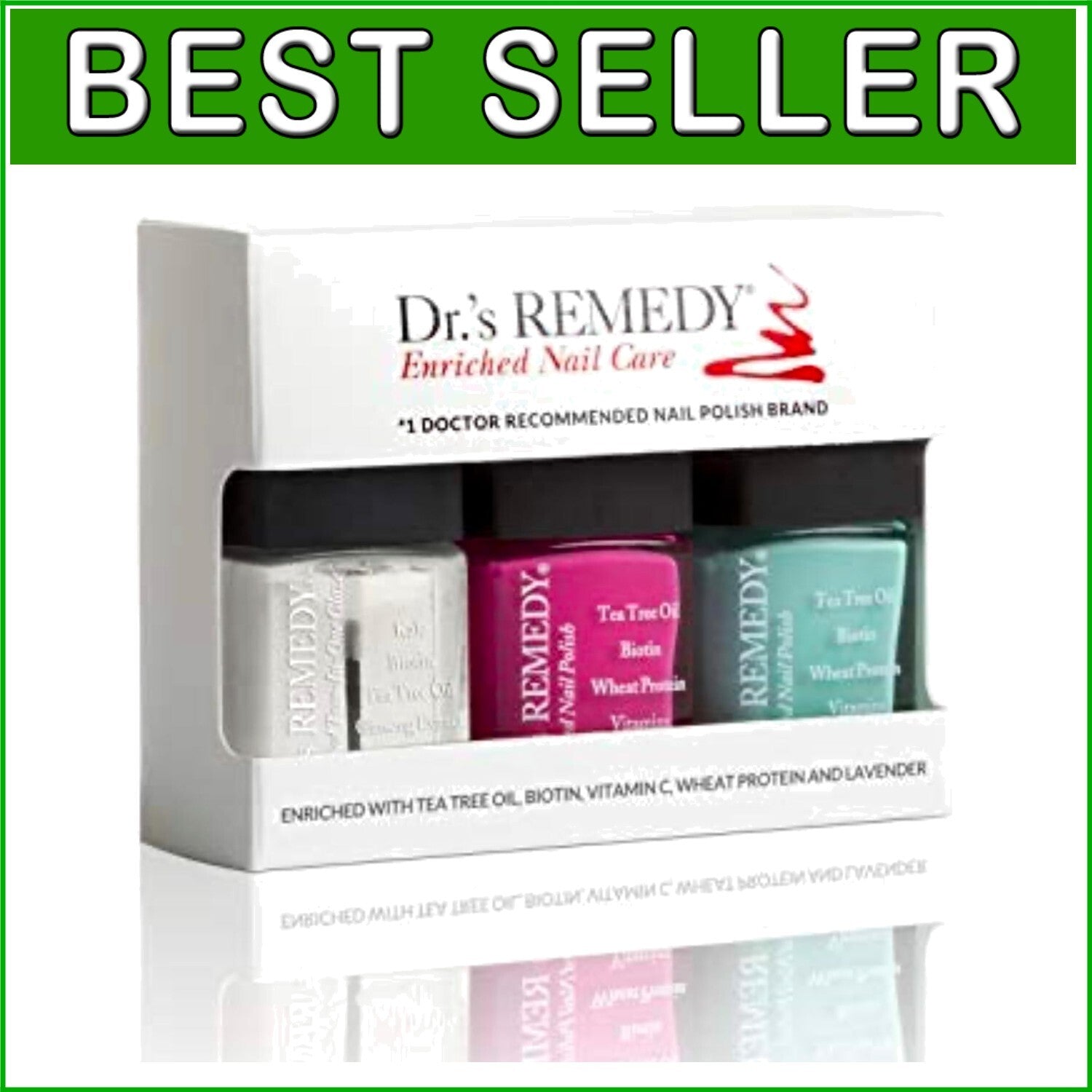 Dr's Remedy Non-Toxic 3-Pack Nail Polish Kit: Sunshine Trio for Healthy Nails